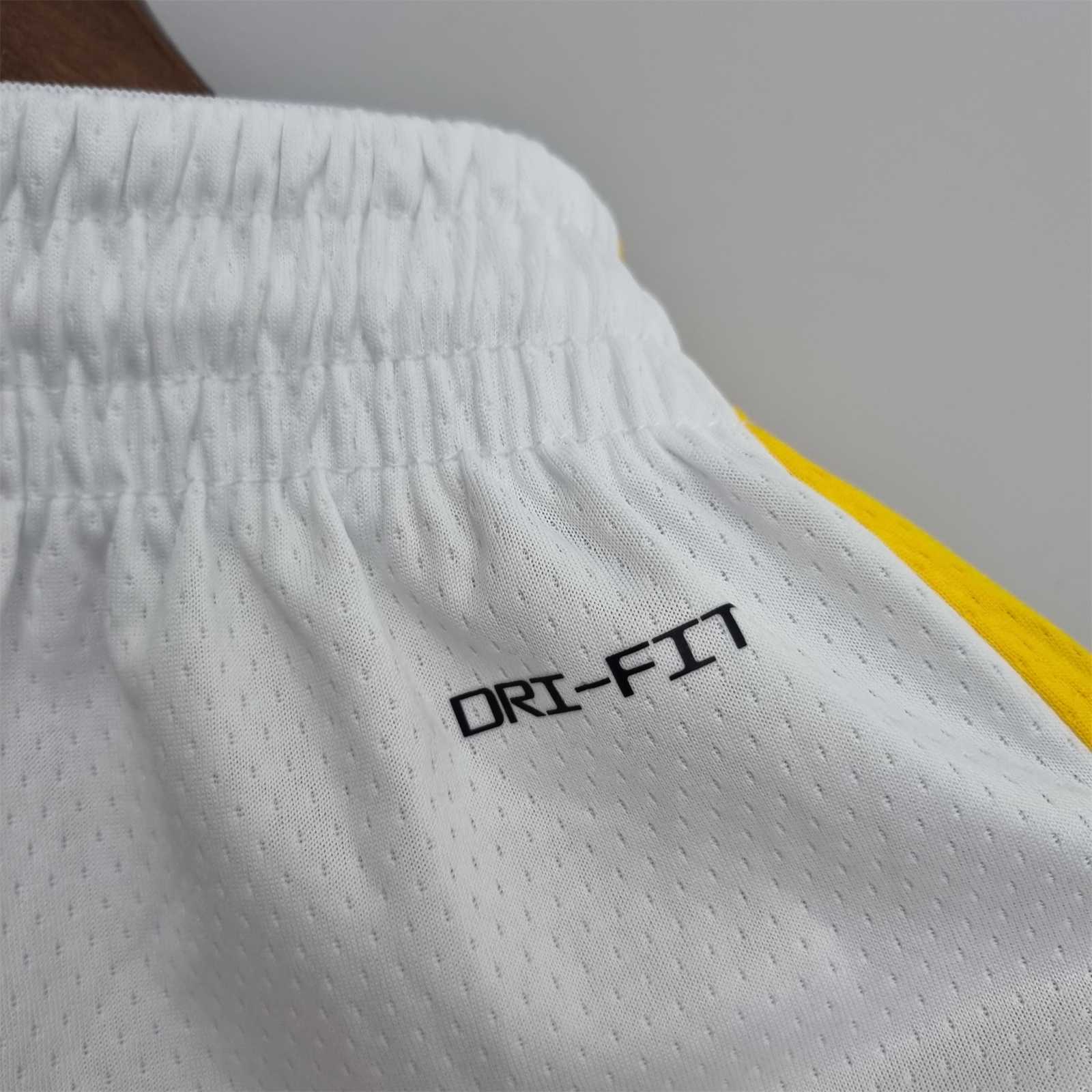 75th Anniversary Golden State Warriors Shorts White NBA Jersey 3