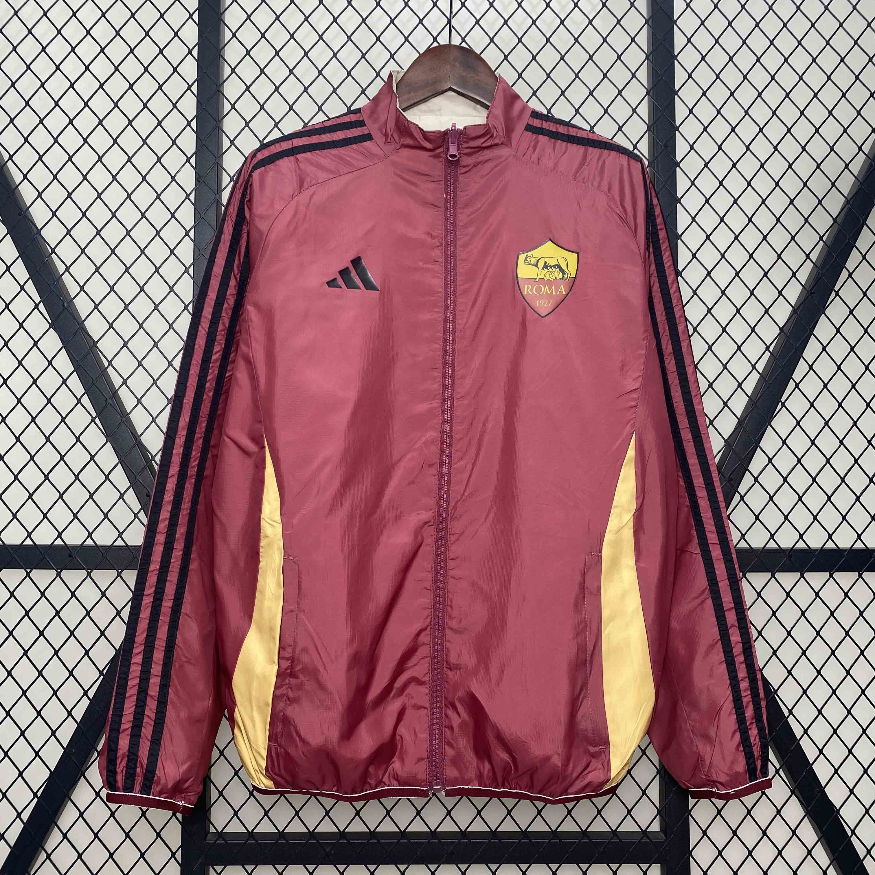 24-25 Roma Trench Coat Reversible Windbreaker Double-Sides Jacket AAAAJersey Supplier Yupoo 4