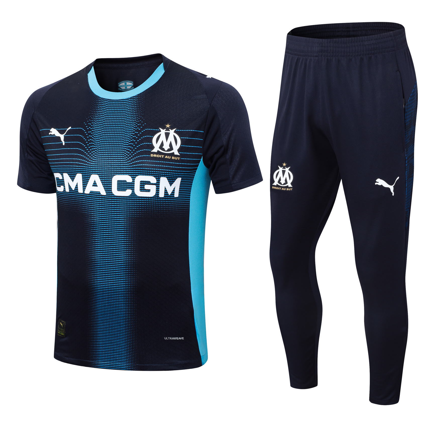 25-26 Marseille Away Player Version Training Kits Football Tracksuits