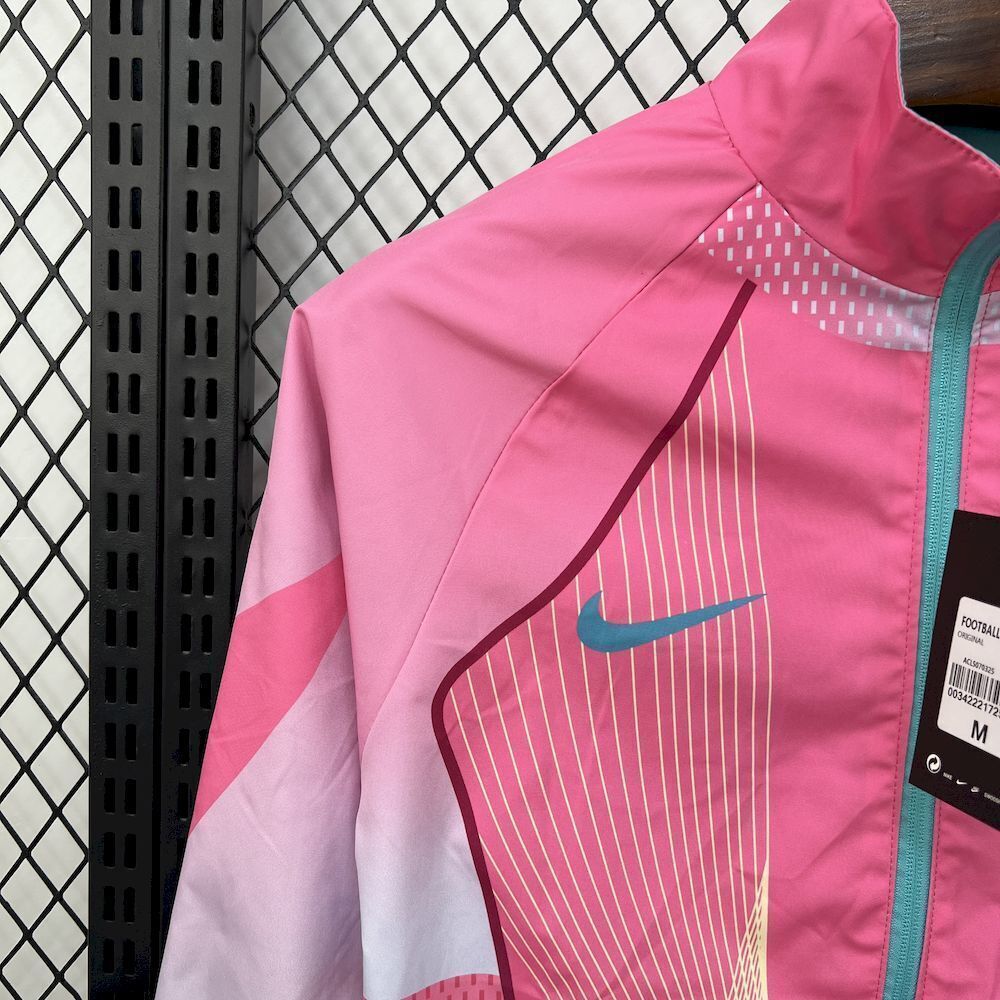 25-26 Barcelona Pink&Blue Windbreaker Double-Sided Jackets AAAAJersey Dropship Yupoo 11
