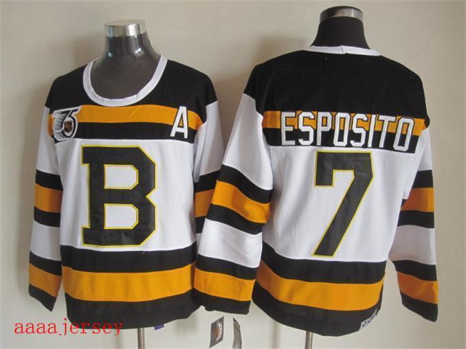 Boston Bruins retro ice hockey jersey M-3XL 波士顿棕熊队复古冰球服 5