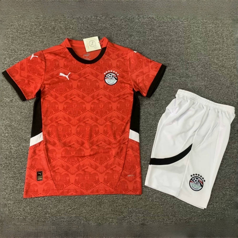 24-25 Egypt Home Kid Kits Youth Apparels Soccer AAAAJersey Yupoo