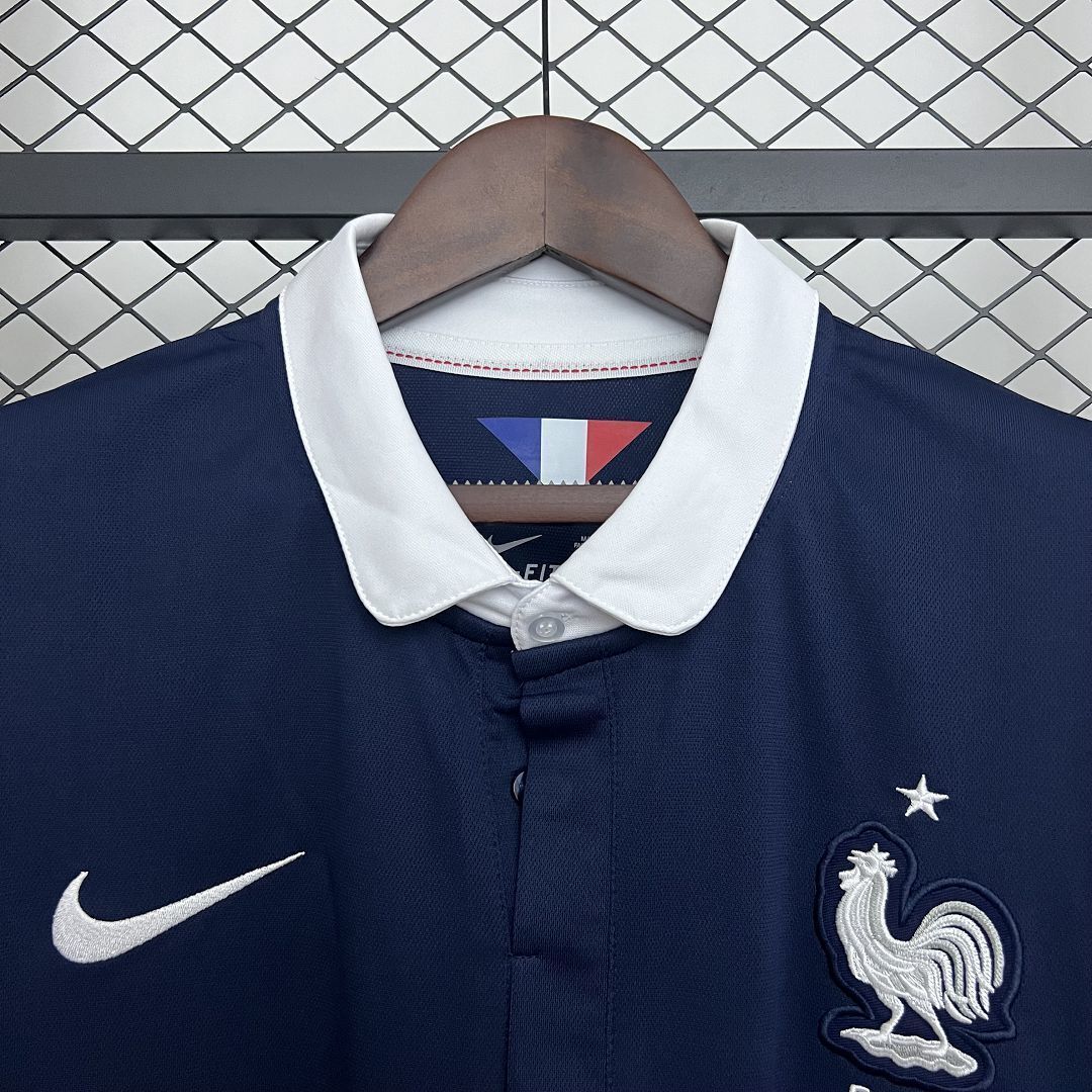 2014 France Home Retro Long Sleeve Kit Vintage Shirt AAAAJersey Wholesale Yupoo 3