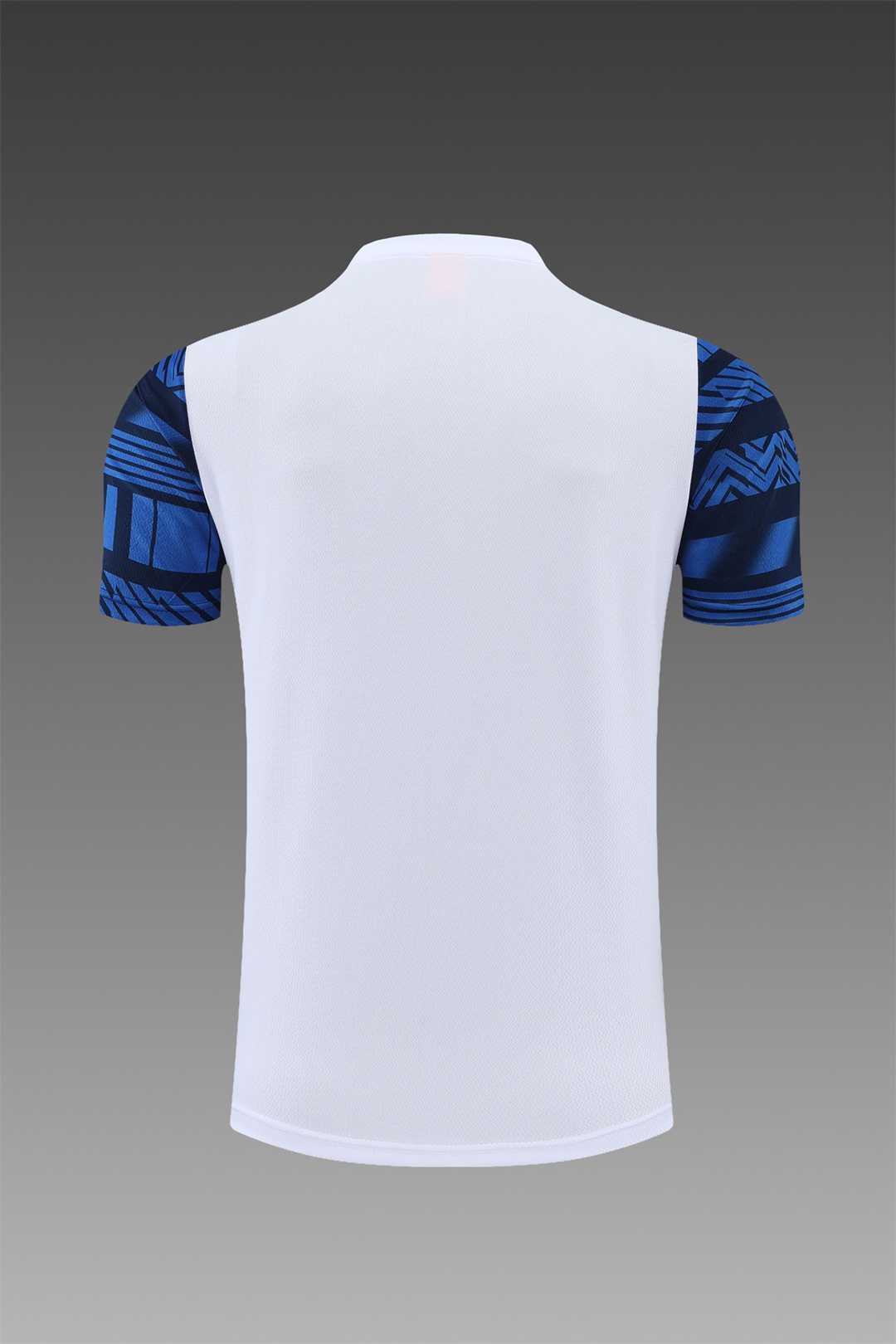 22-23 Marseille Training Suit Short Sleeve Kit White Grey 2