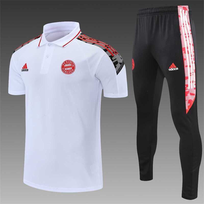 Polo Bayern white with red logo