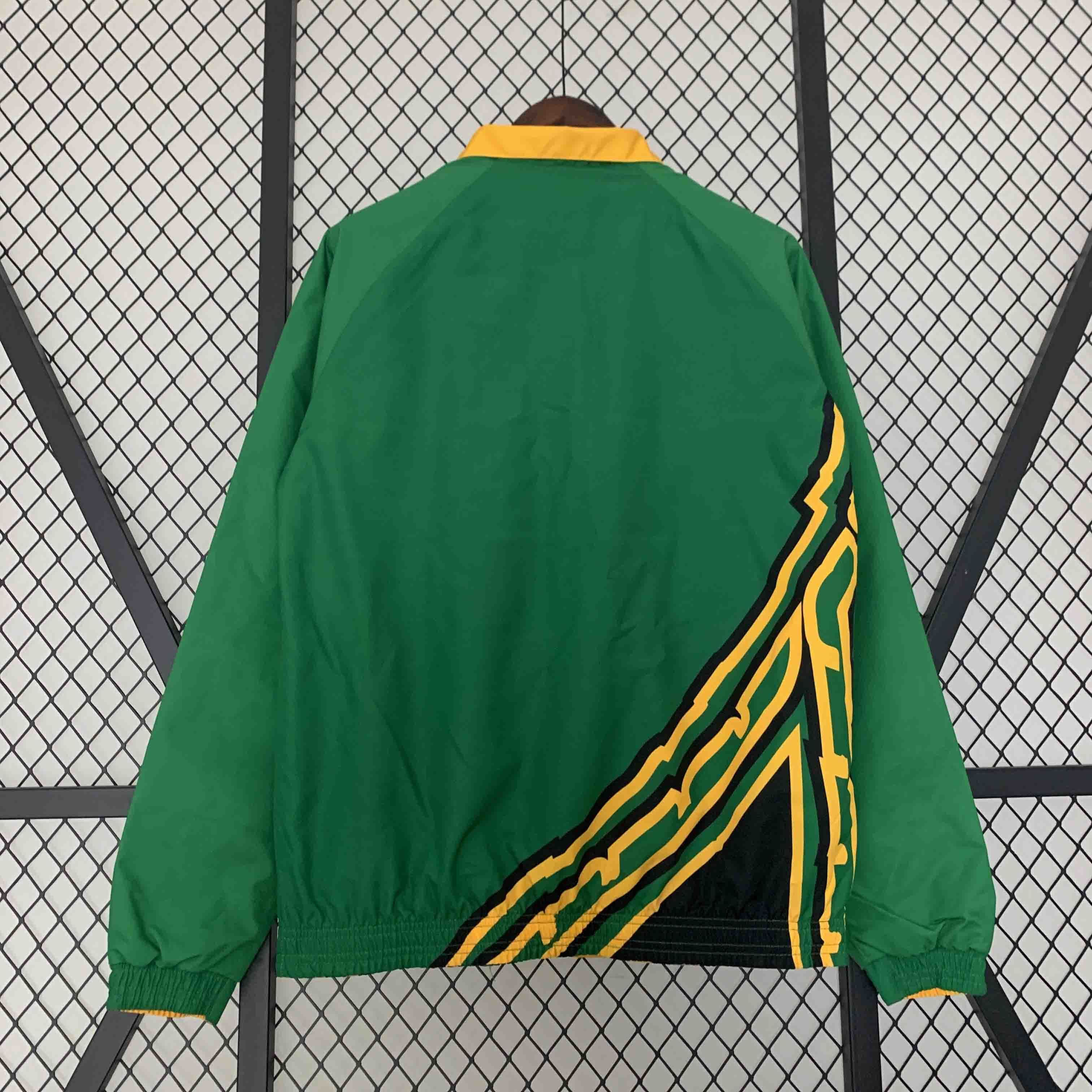 2024 Jamaica Reversible Windbreaker Orange&Green Double-Sides Jacket Soccer Jerseys For Sale 2