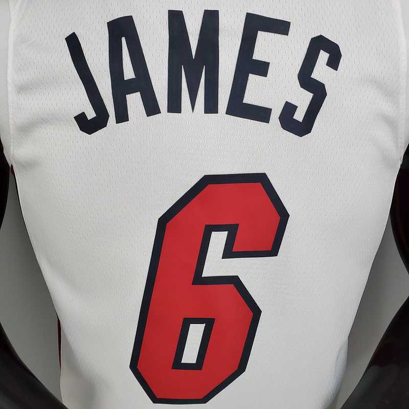 Miami Heat JAMES#6 white 3