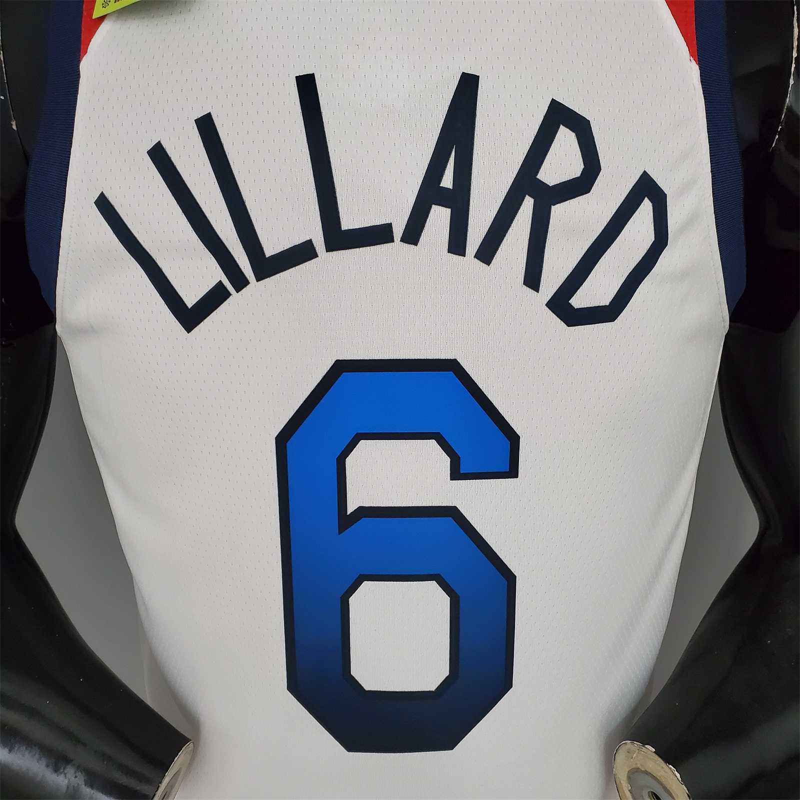 2021 Olympic Games LILLARD#6 USA Team USA White Red 1