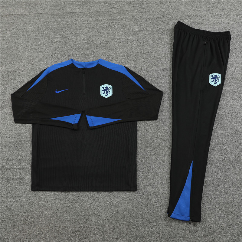 2024 Netherlands Player Long Sleeve Training Suit Football Shirts 3