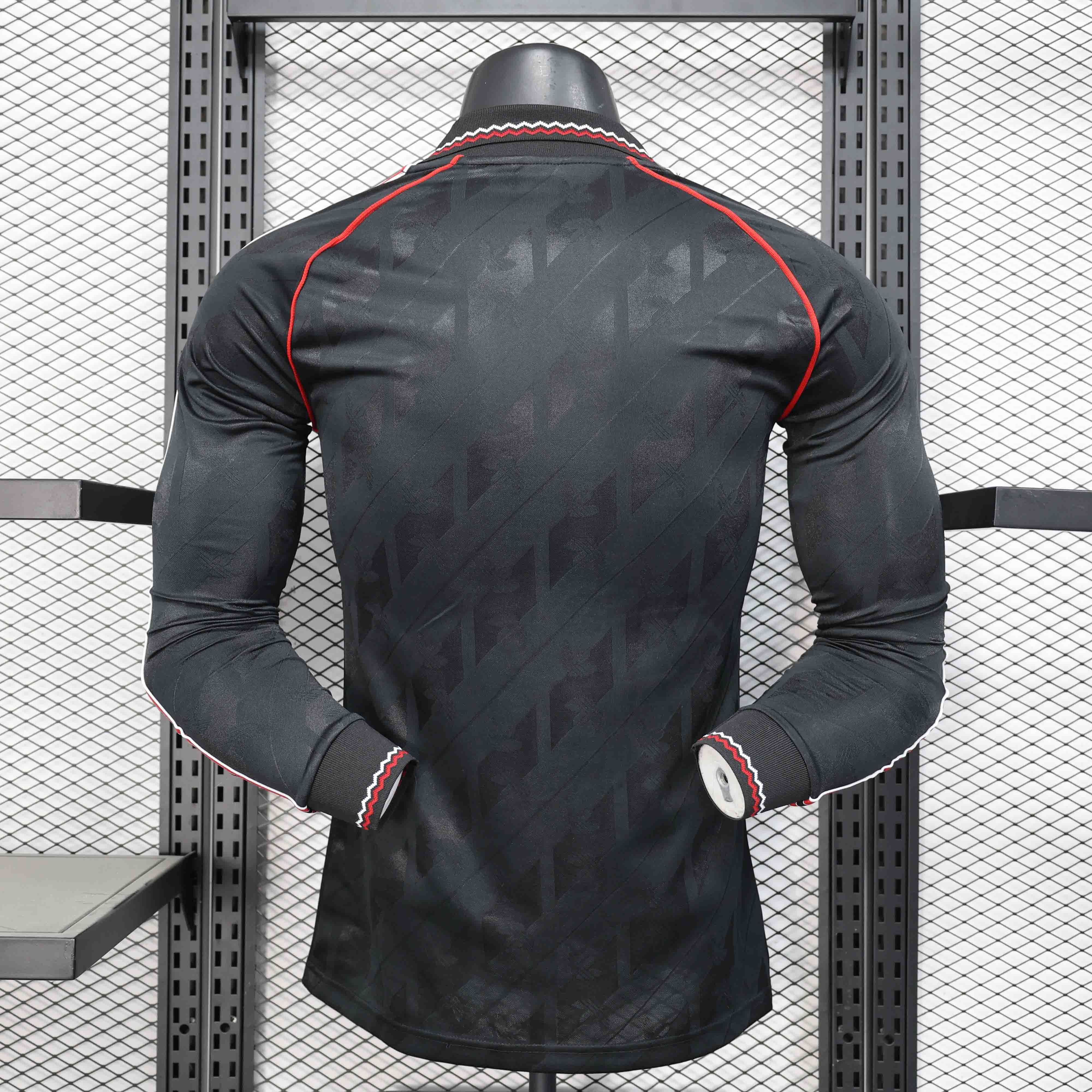 25-26 Manchester United OG Black Long Sleeve Kit Player Version Shirt AAAAJersey Dropship Yupoo 2