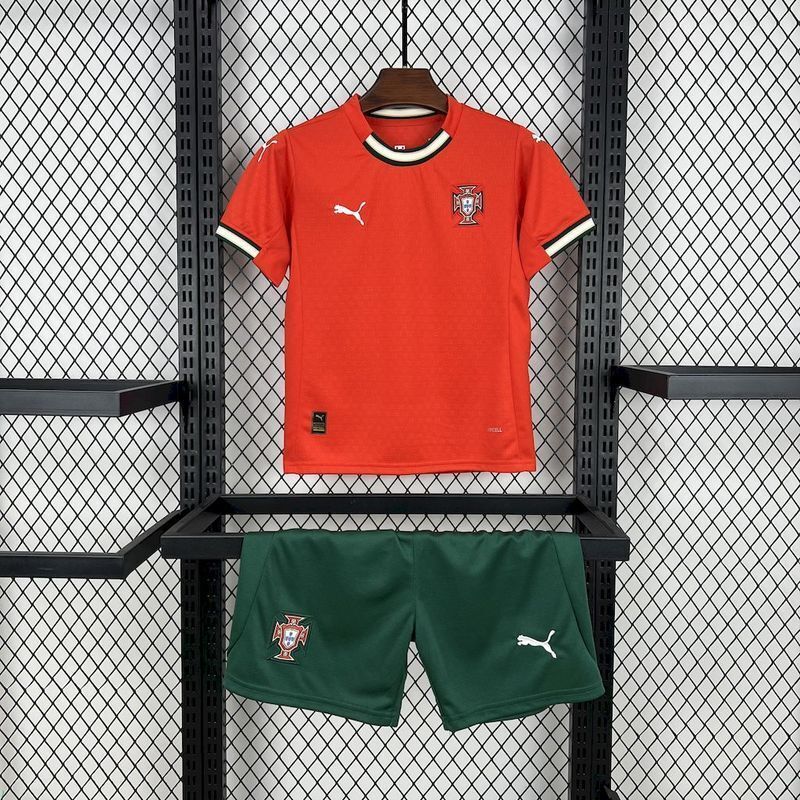 25-26 Portugal Home Kid Kits Youth Apparels Soccer AAAAJersey Yupoo