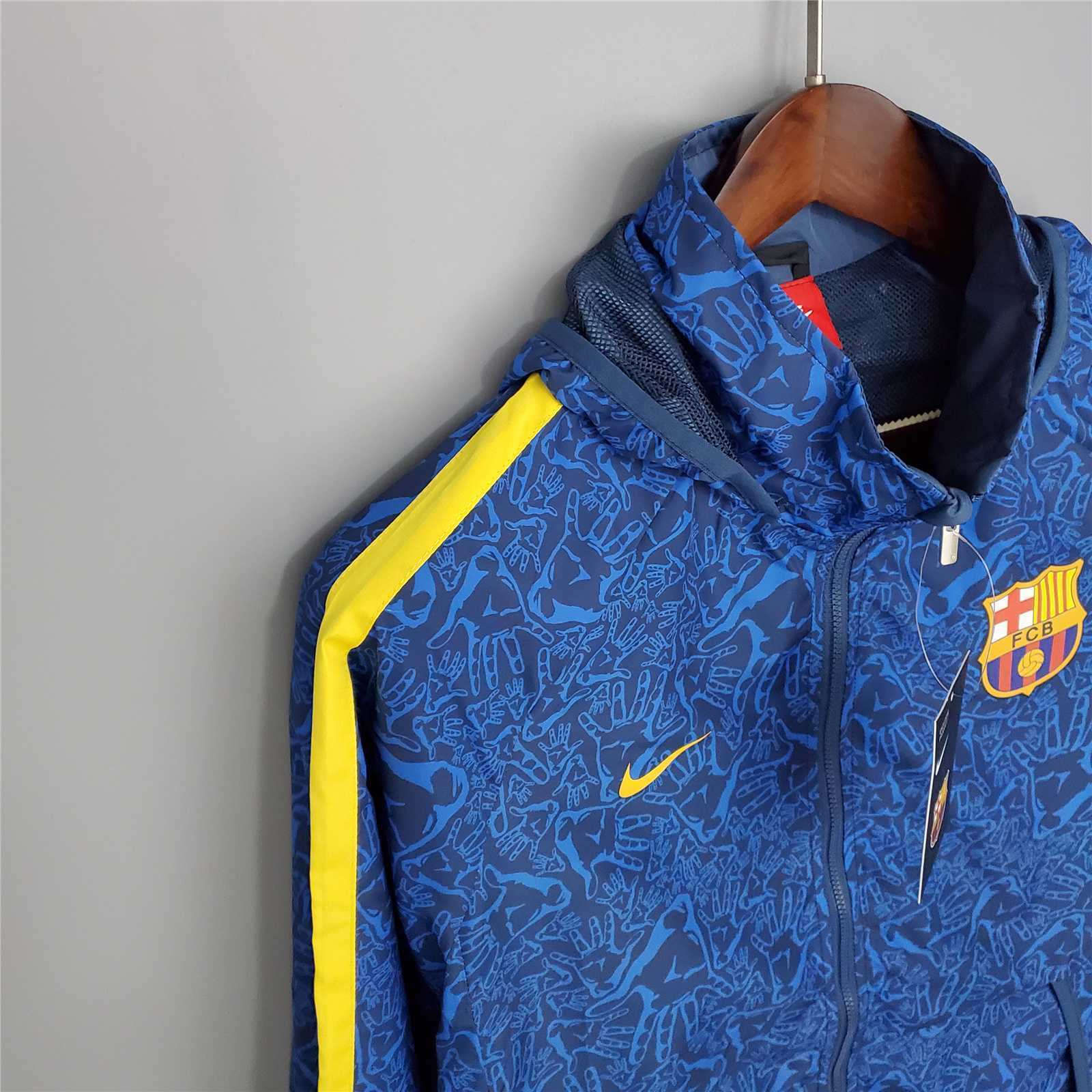21-22 Barcelona blue Camouflage Windbreaker 1