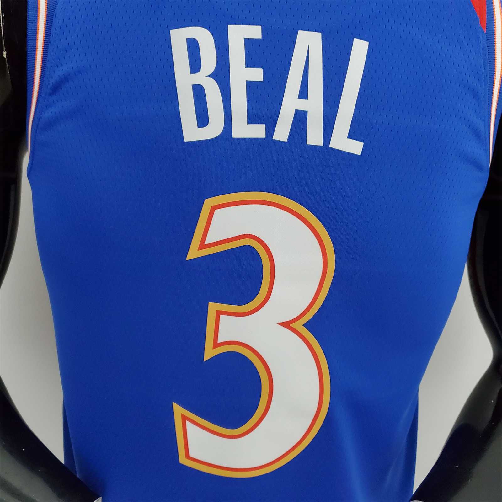 2022 Season BEAL#3 Talent City Edition Blue Red NBA Jersey 8