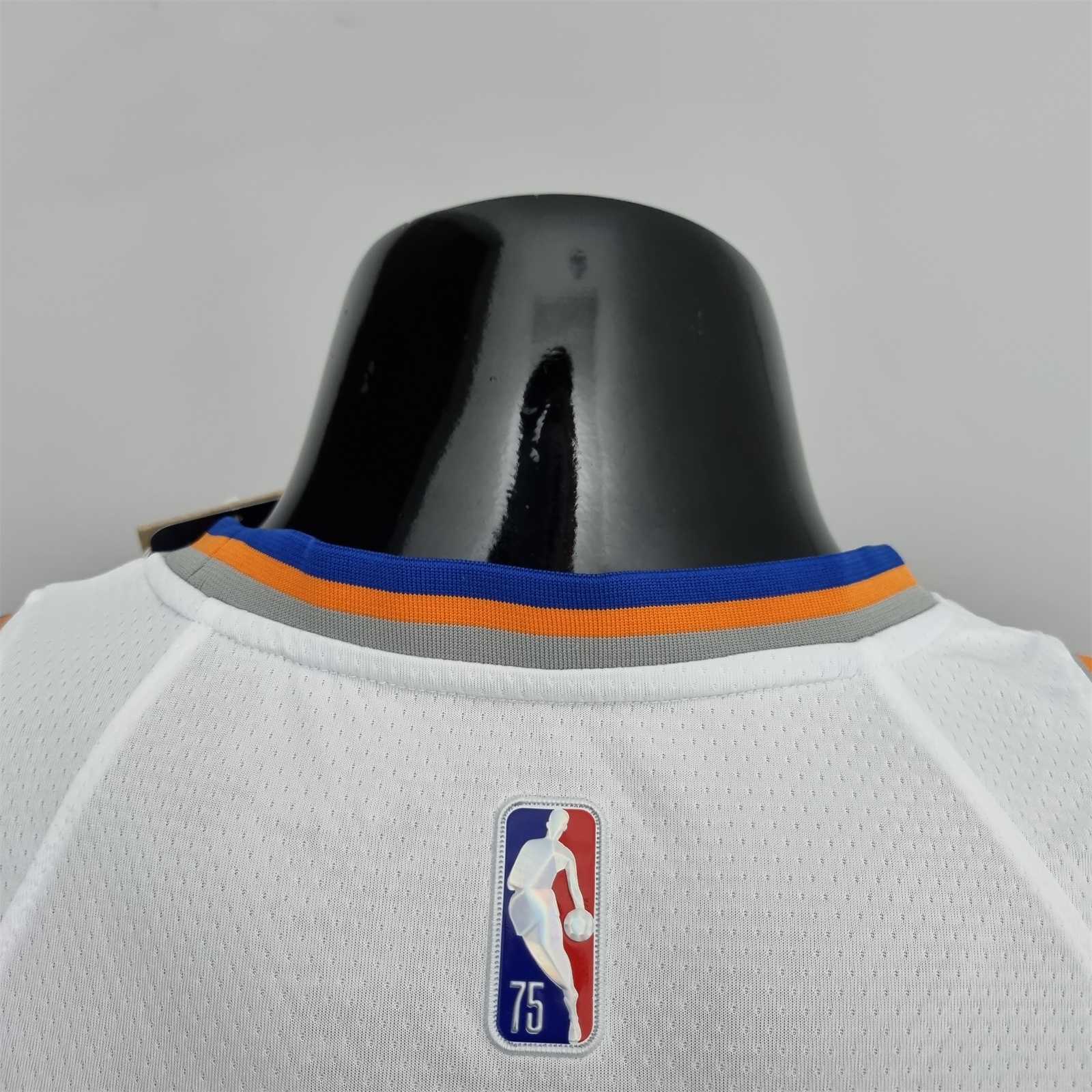 75th Anniversary Anthony #7 New York Knicks White NBA Jersey 4