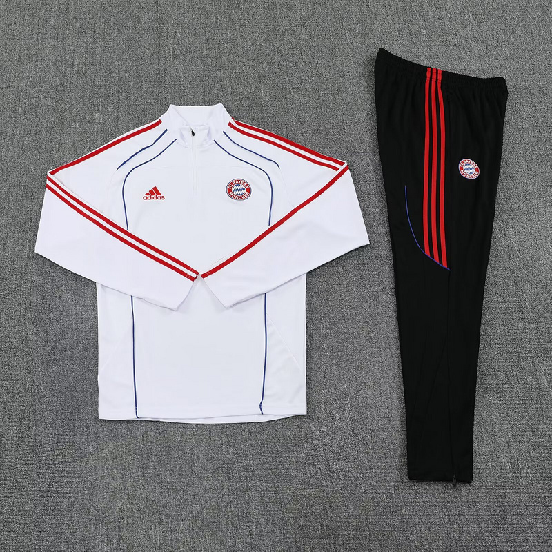 25-26 Bayern Munich UPB White Training Kits Long Football Tracksuits 1