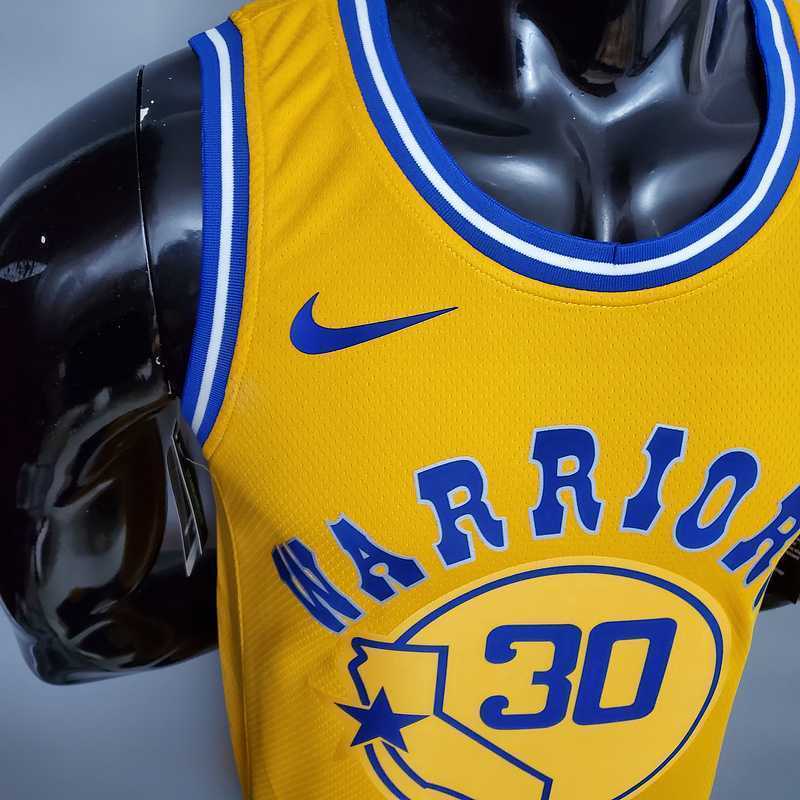 Retro version CURRY#30 Golden State Warriors yellow 7