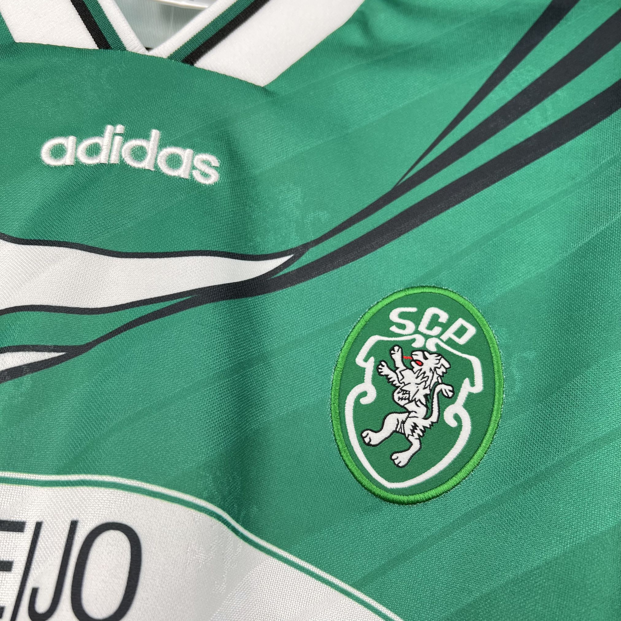 94-95 Sporting Away Football Retro Kit Vintage T-Shirt AAAAJersey Wholesale Yupoo 7 6