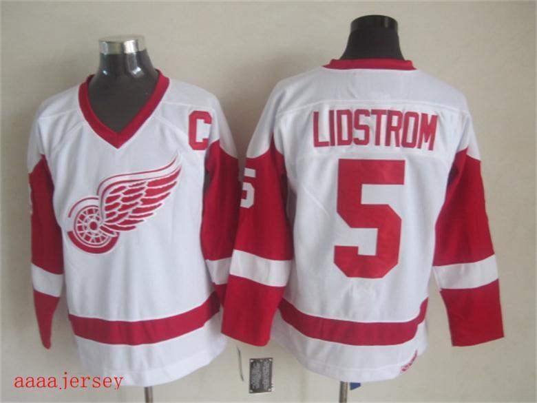 Red Wings retro ice hockey jersey M-3XL 底特律红翼队复古冰球服 12