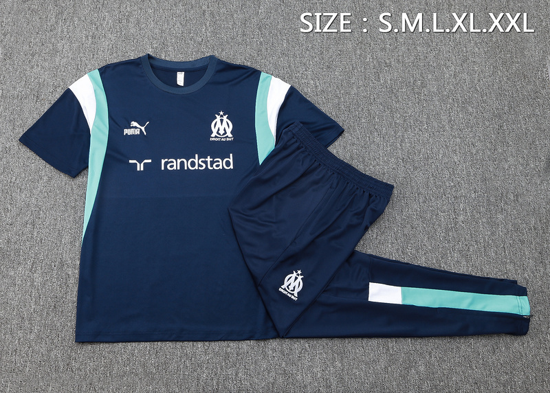 23-24 Marseille Short Sleeve Tracksuit Yupoo 2