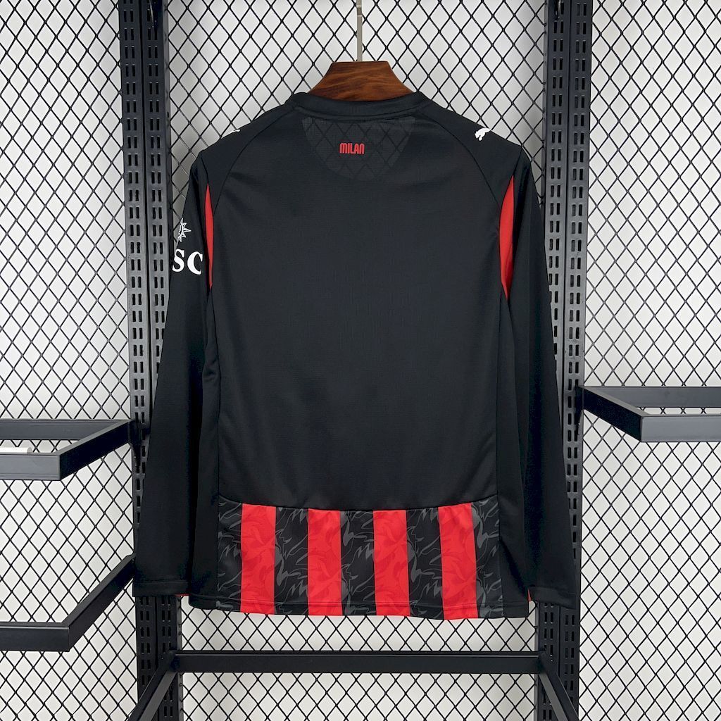 25-26 AC Milan Home Long Sleeve Shirt Football Uniform AAAAJersey Supply Yupoo 3