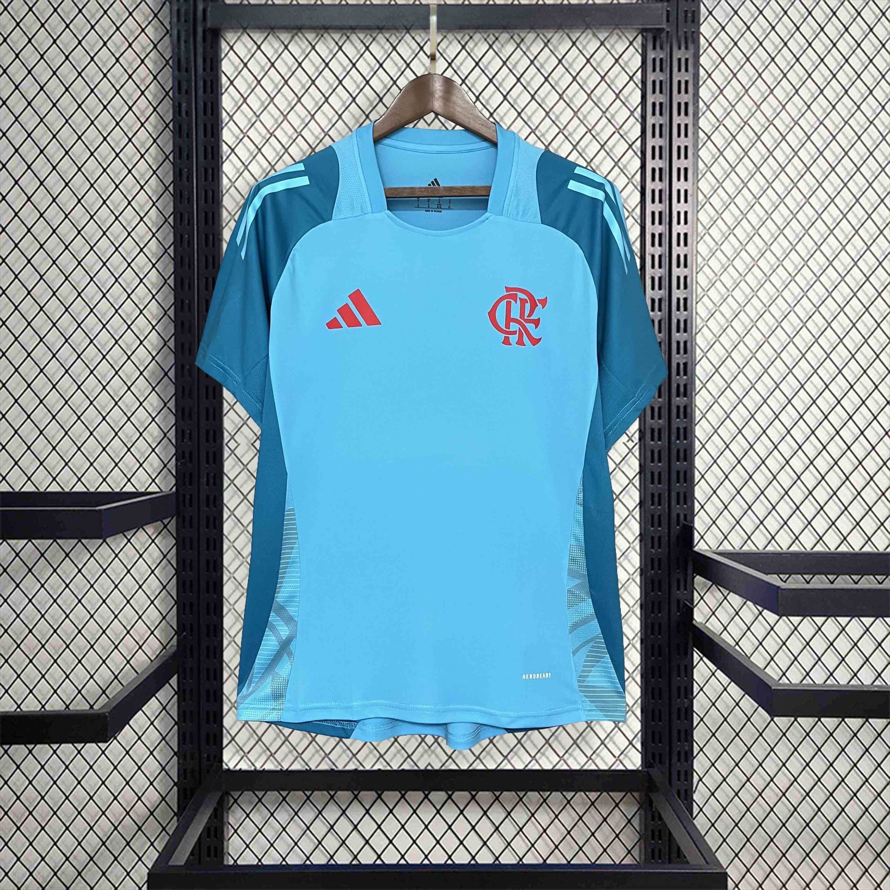 25-26 Flamengo Blue Training Kit Soccer T-Shirt AAAAJersey Supplier Yupoo