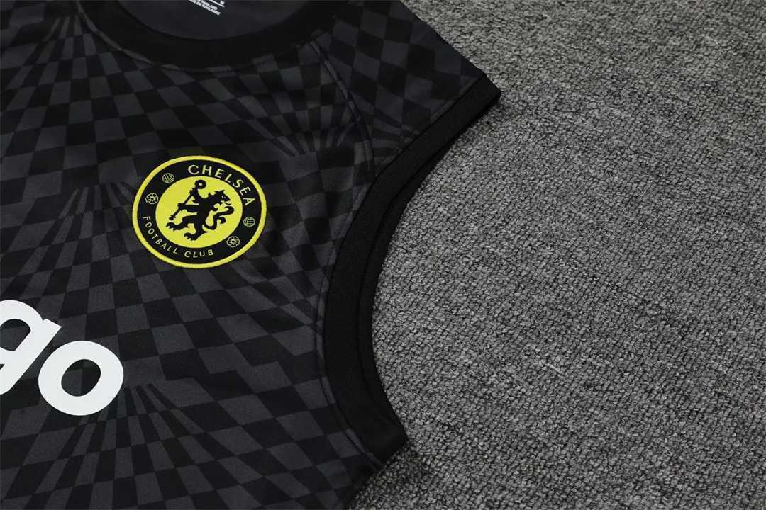 22-23 Chelsea vest training kit kit black stripe 7
