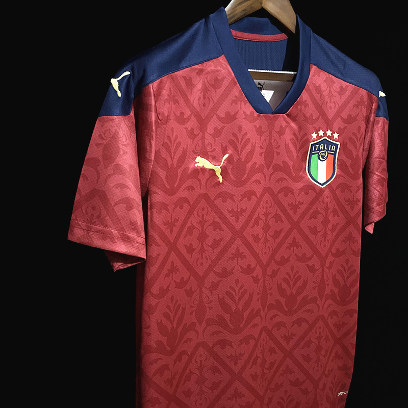 21-22 Italy Red Goalkeeper Retro Kit Football T-Shirt AAAAJersey Supplier Yupoo 3
