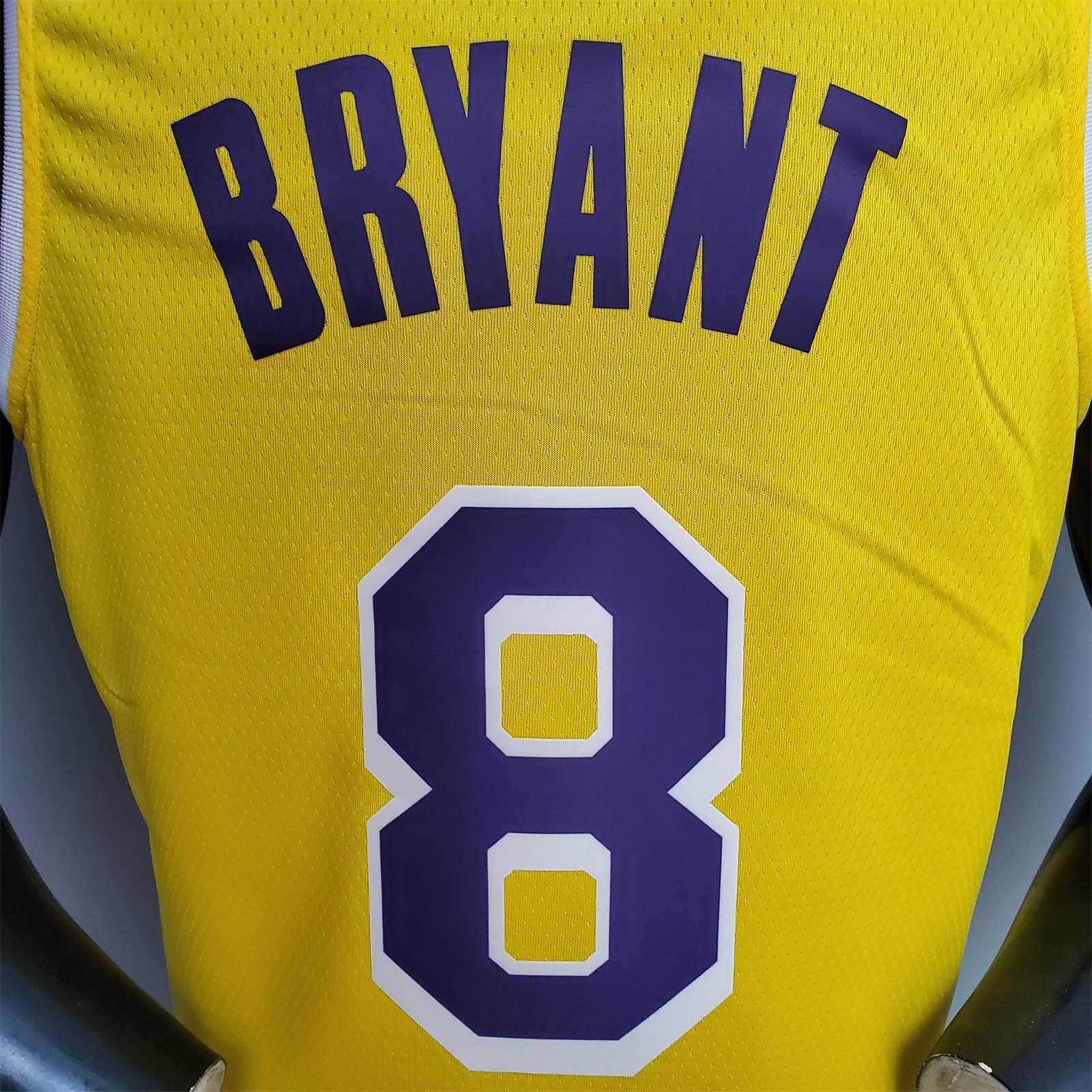 Bryant #8 Lakers Commemorative Edition Round neck yellow1684437008000 2