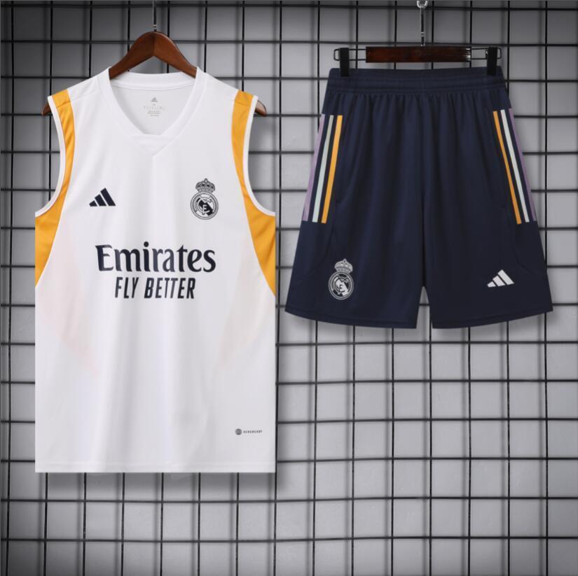 23-24 Real Madrid Training Suits White Vest Kit Soccer Jerseys Yupoo