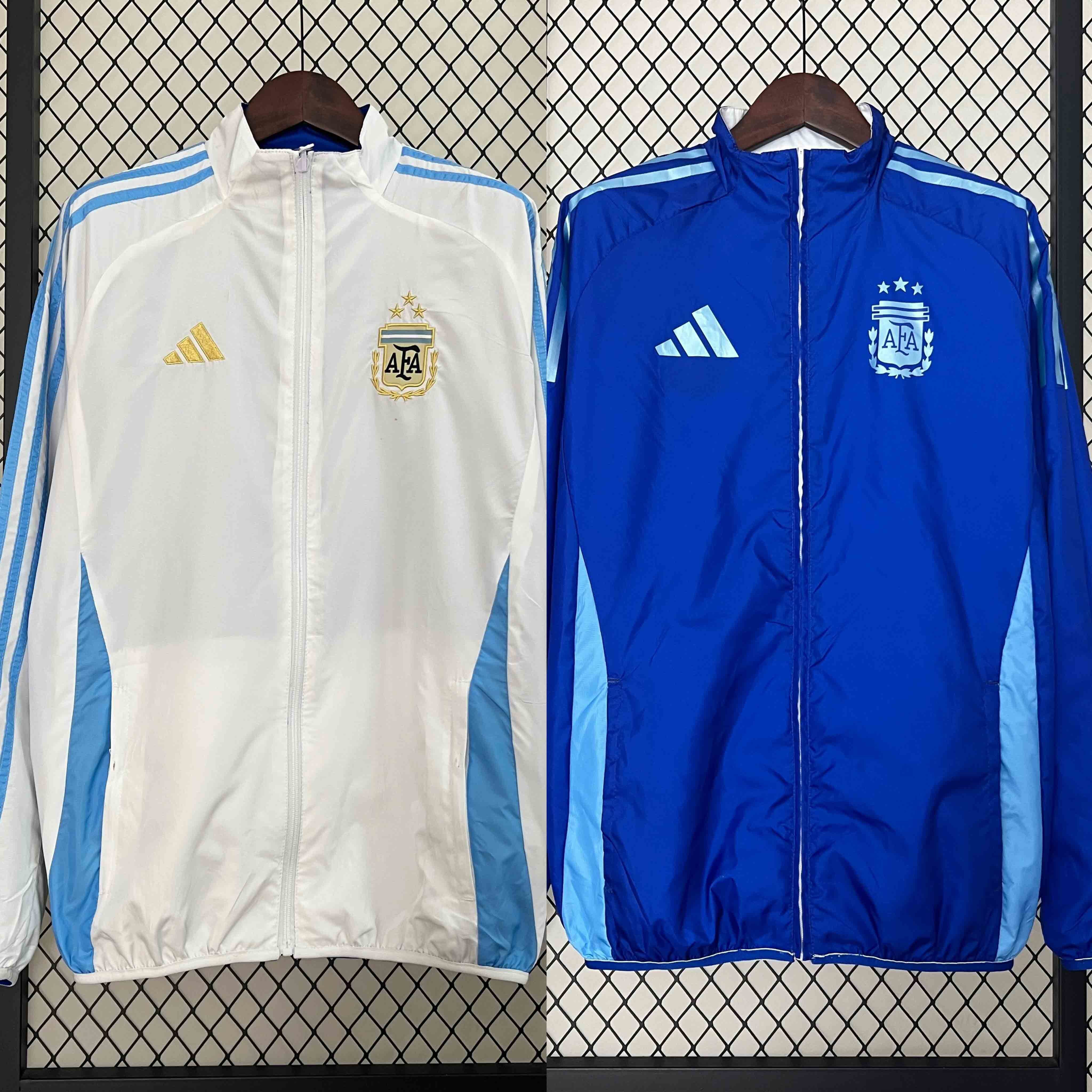 2024 Argentina Trench Coat Reversible Windbreaker Double-Sides Jacket