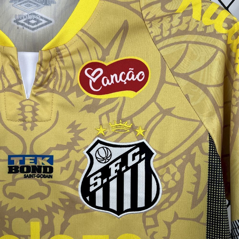 25-26 Santos Yellow Dragon Pattern Kit Special Edition Soccer AAAAJersey Yupoo S-2XL 3