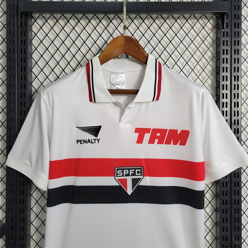 93-94 Retro Sao Paulo home size S-XXL Soccer Jerseys 8