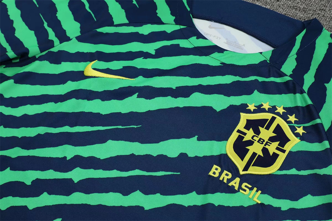 2022 Brazil Training Jersey Green 3