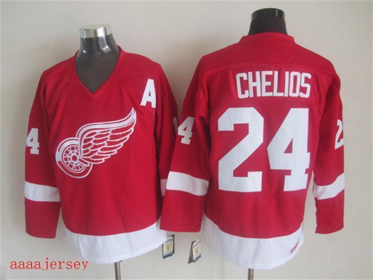 Detroit Red Wings retro ice hockey jersey M-3XL 底特律红翼队复古冰球服 6