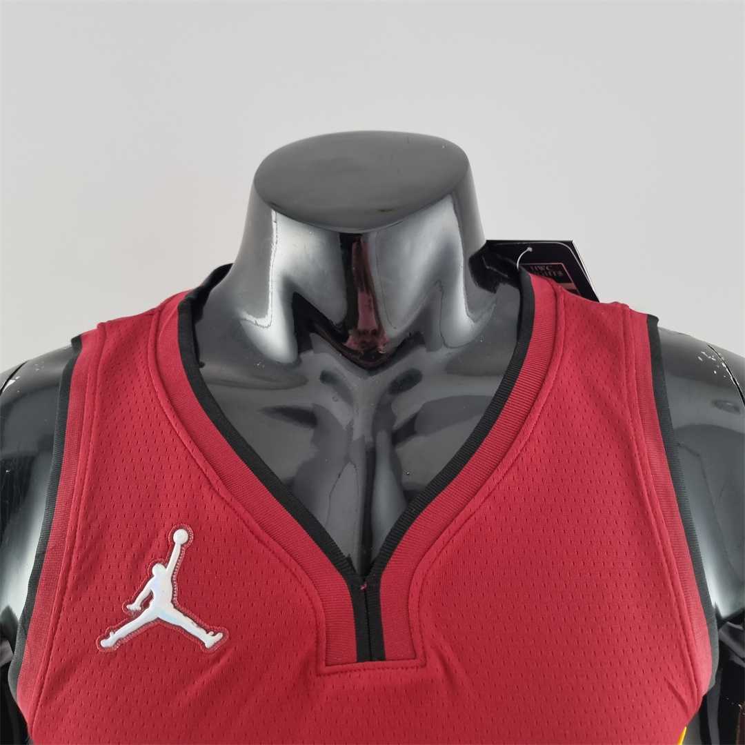 75th Anniversary Miami Heat Jordan ADEBAYO#13 Burgundy NBA Jersey 2