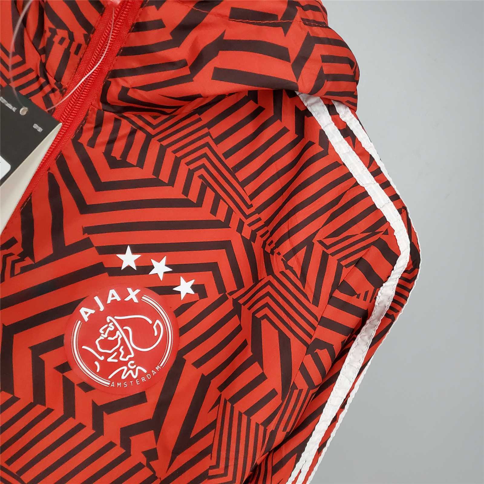21-22 Ajax Red and Black Stripes Windbreaker 5
