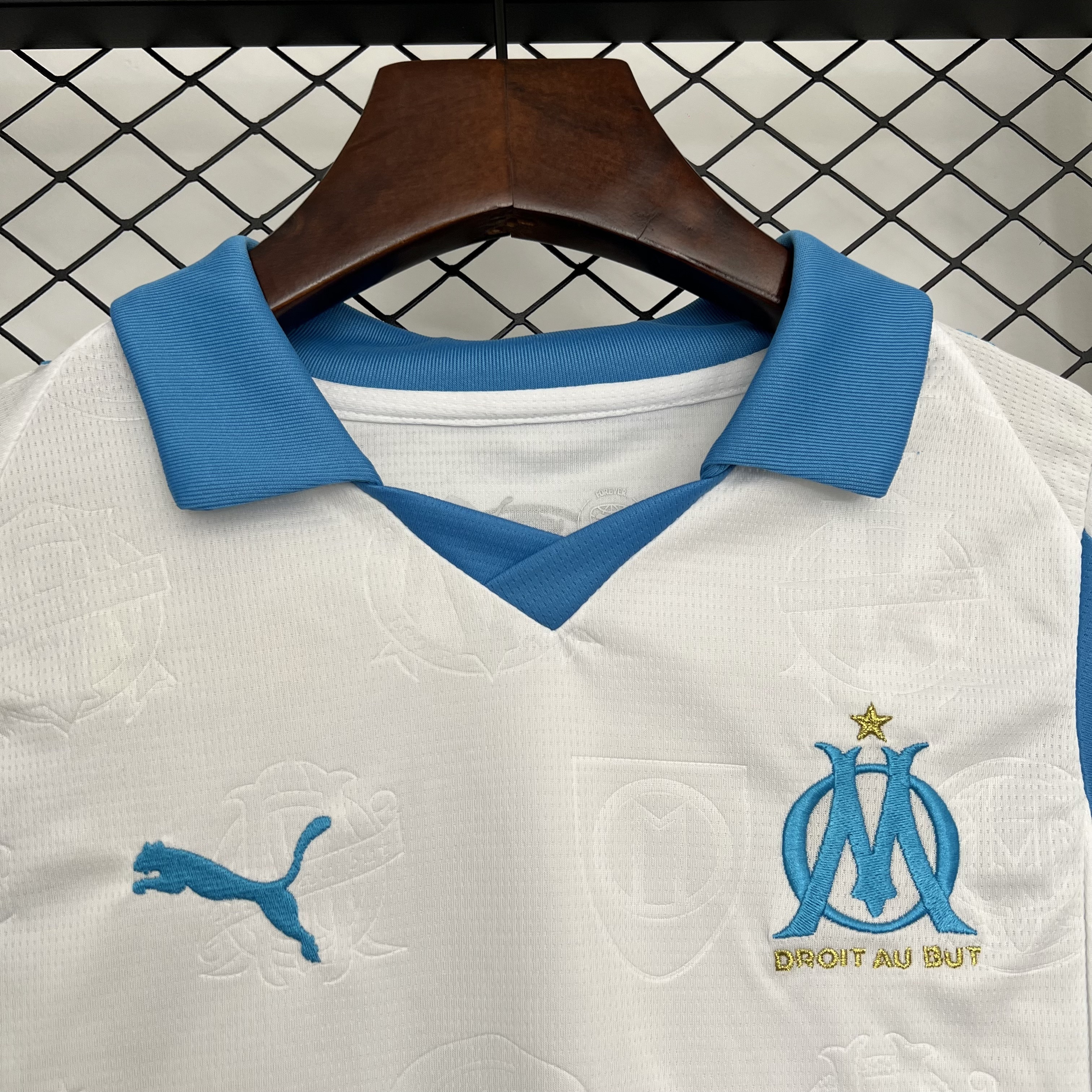 25-26 Olympique Marseille Home Kid Kits Youth Apparels Sino AAAAJersey Supply Yupoo 3