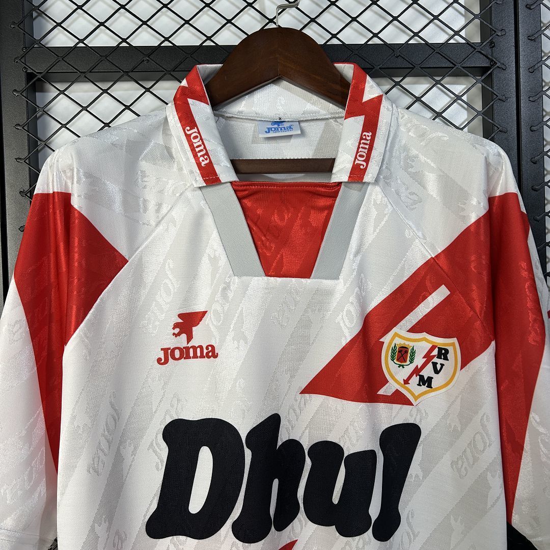 94-95 Rayo Vallecano Home Retro Kit Vintage Shirt Soccer AAAAJersey Yupoo 7