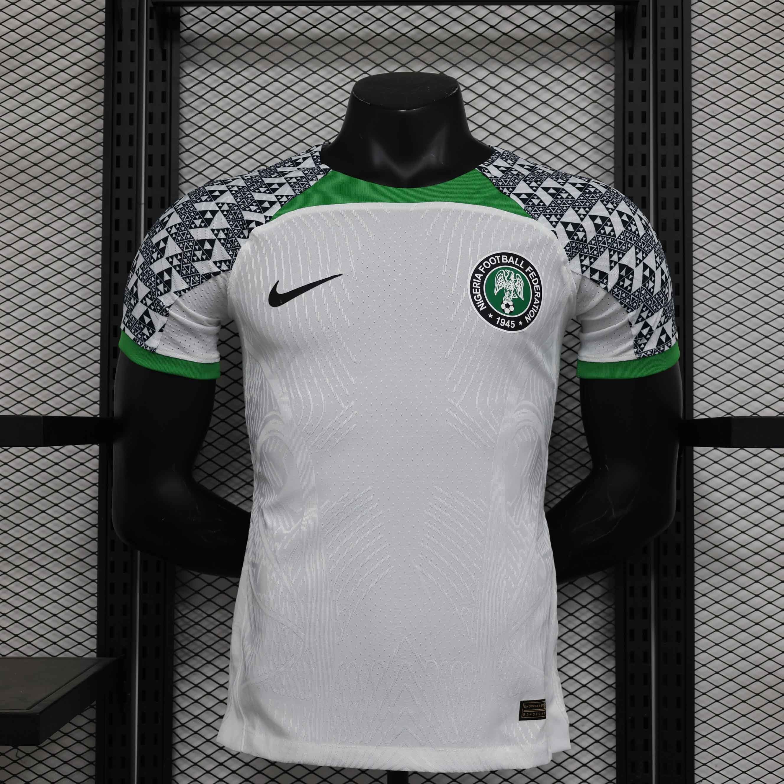 2023 Nigeria Away Kit White Player Version Shirt Soccer Jerseys For Sale