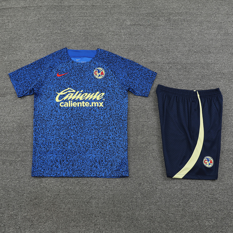 24-25 Club America Training Suits Cyan-Blue Kits Soccer Jerseys Yupoo 1