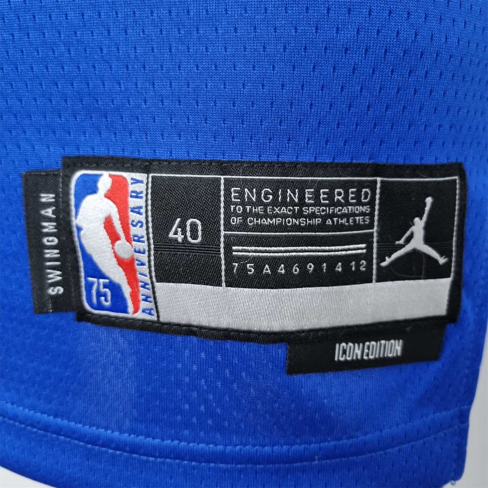 75th Anniversary Barrett#9 New York Knicks Jordan Limited Blue NBA Jersey 1