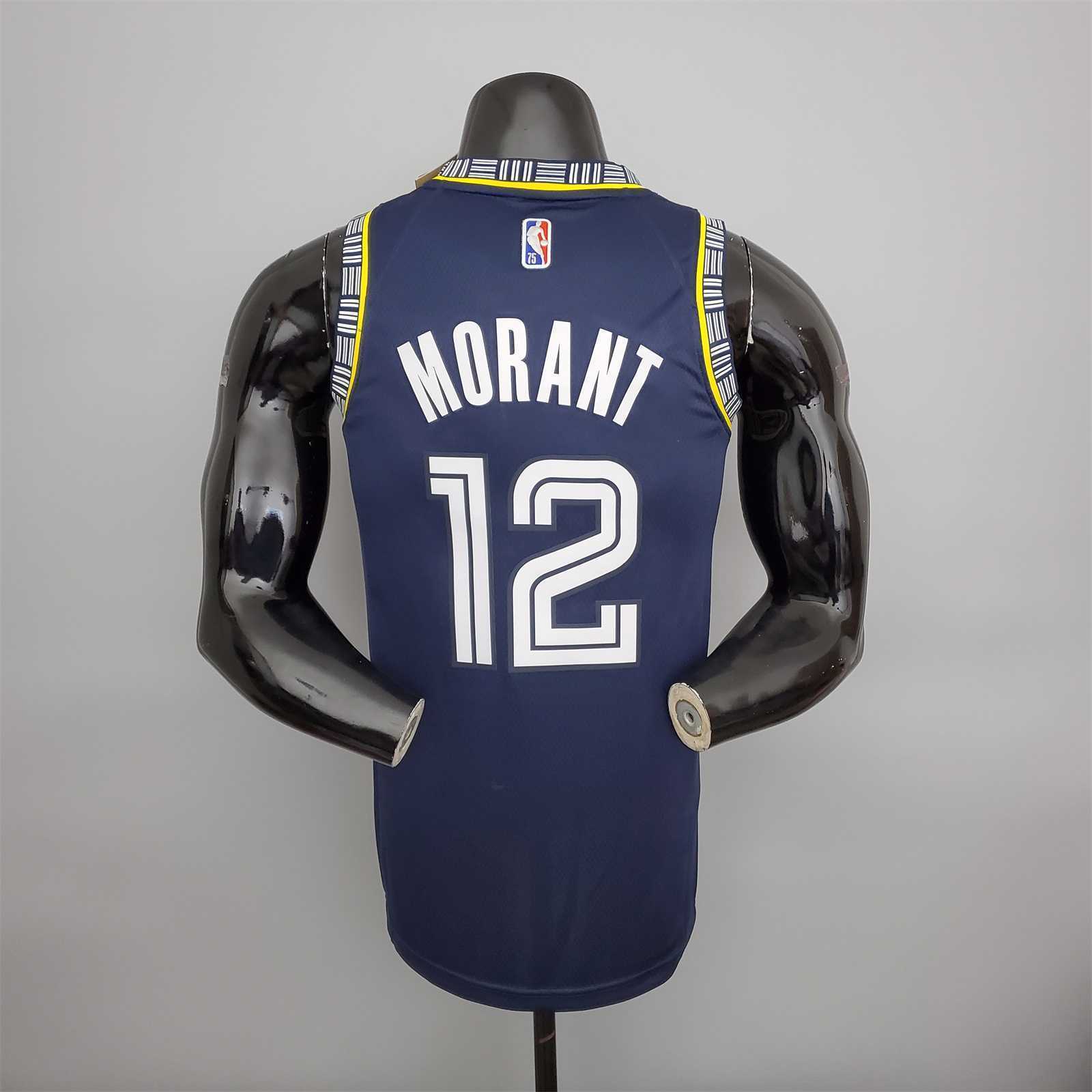 2022 season morant#12 Grizzlies City Edition Royal Blue 7