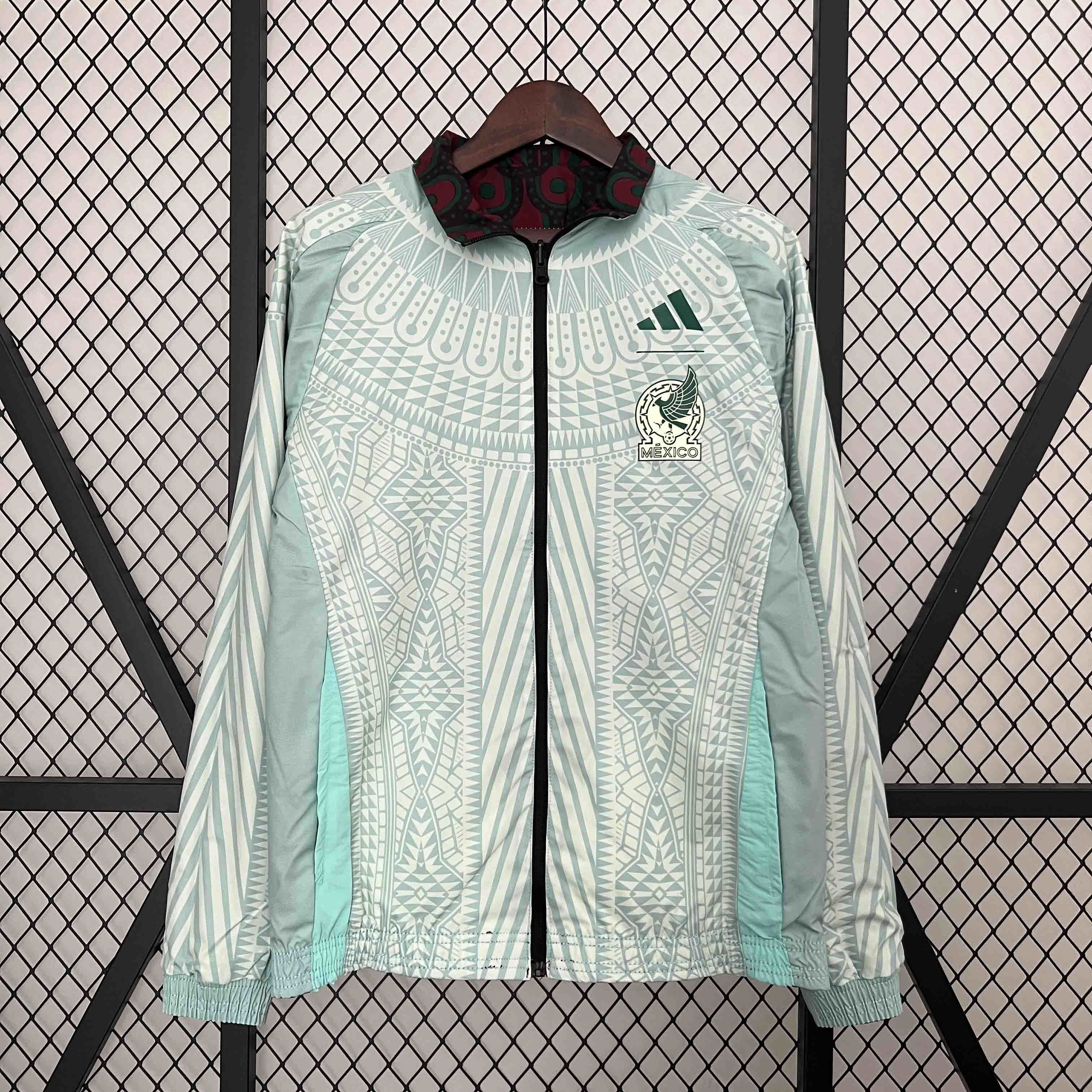 2024 Mexico Trench Coat Reversible Windbreaker Double-Sides Jacket Soccer AAAAJersey Yupoo 3