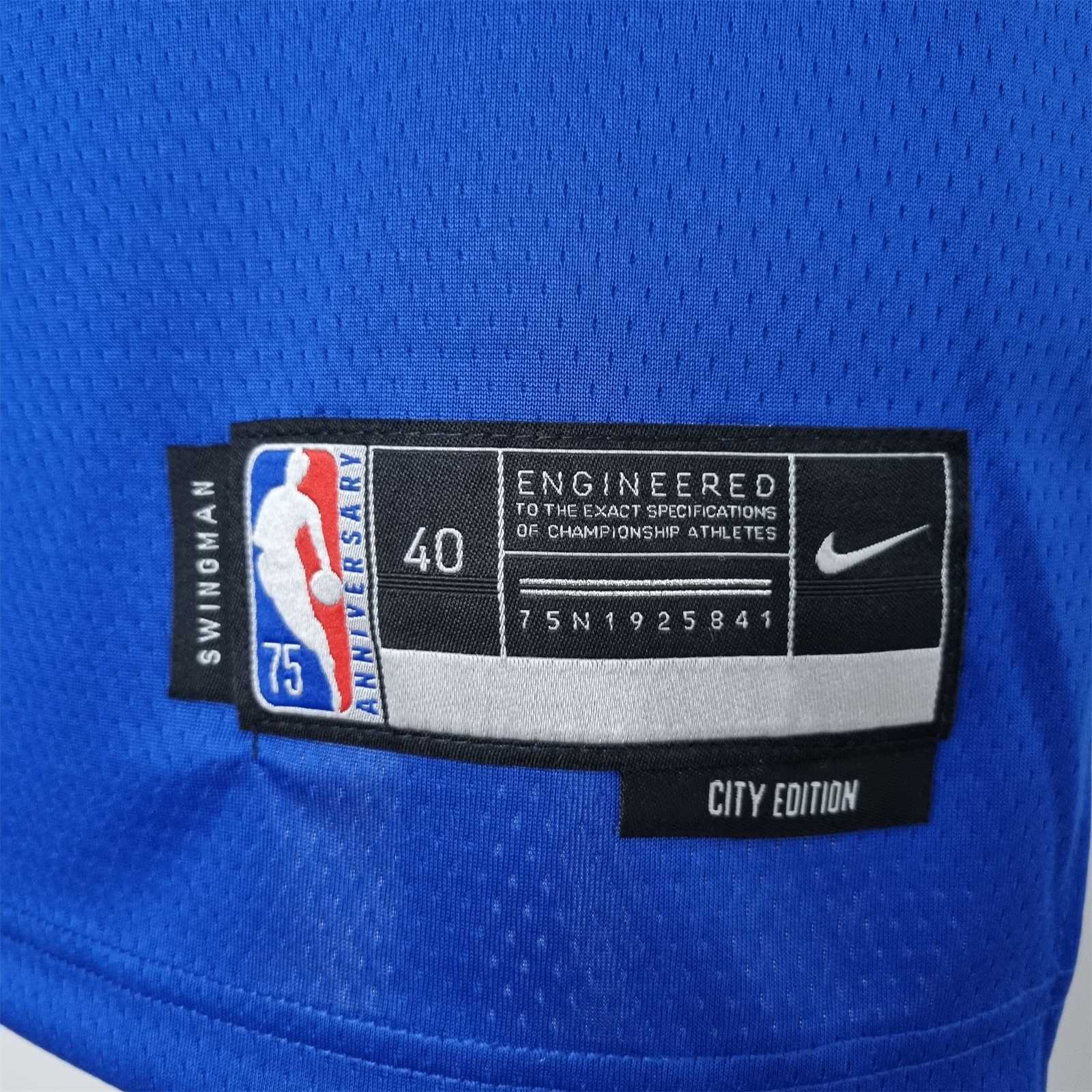 75th Anniversary Randle #30 New York Knicks Blue NBA Jersey 6