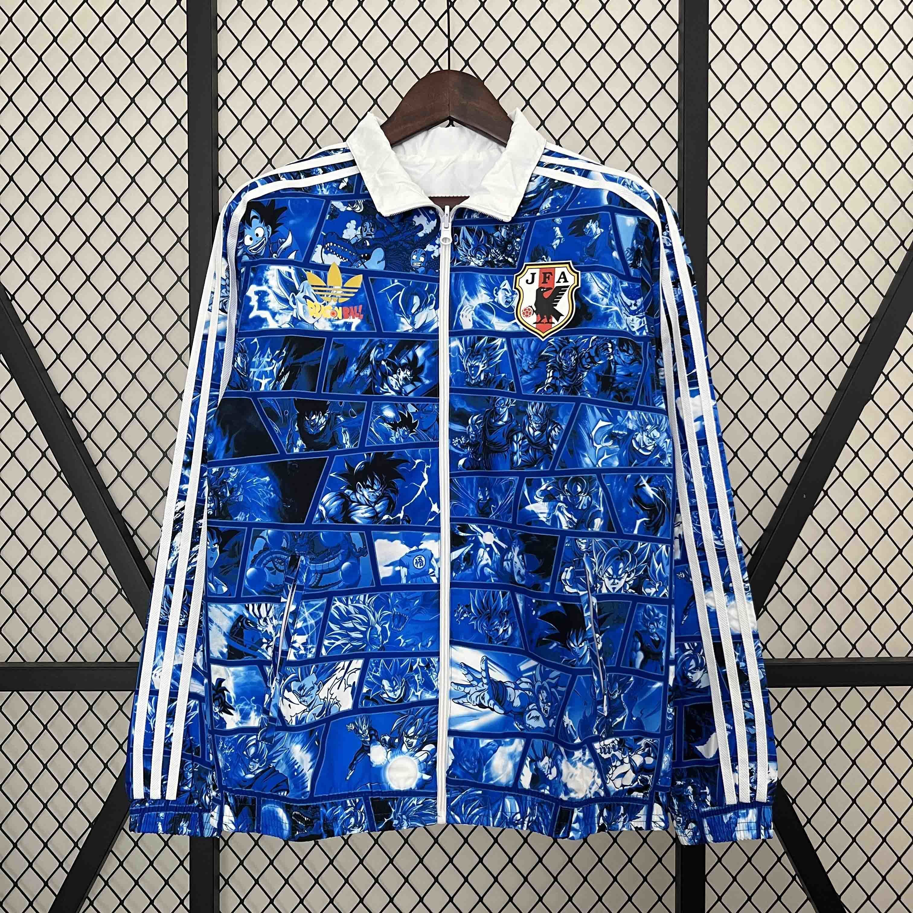 2024 Japan Blue&White Trench Coat Reversible Windbreaker Jacket Soccer AAAAJersey Yupoo 4