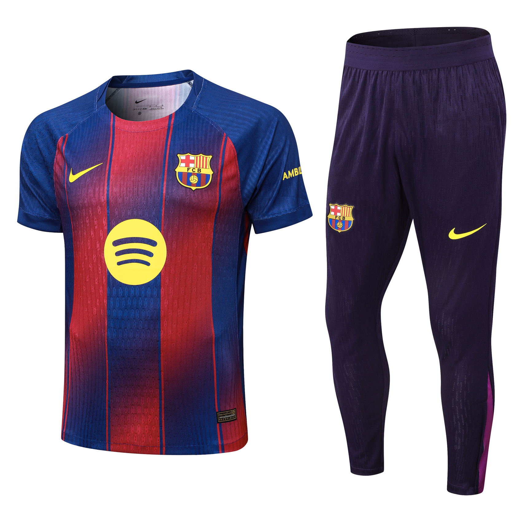 25-26 Barcelona Home Player Version Training Kits Football Tracksuits