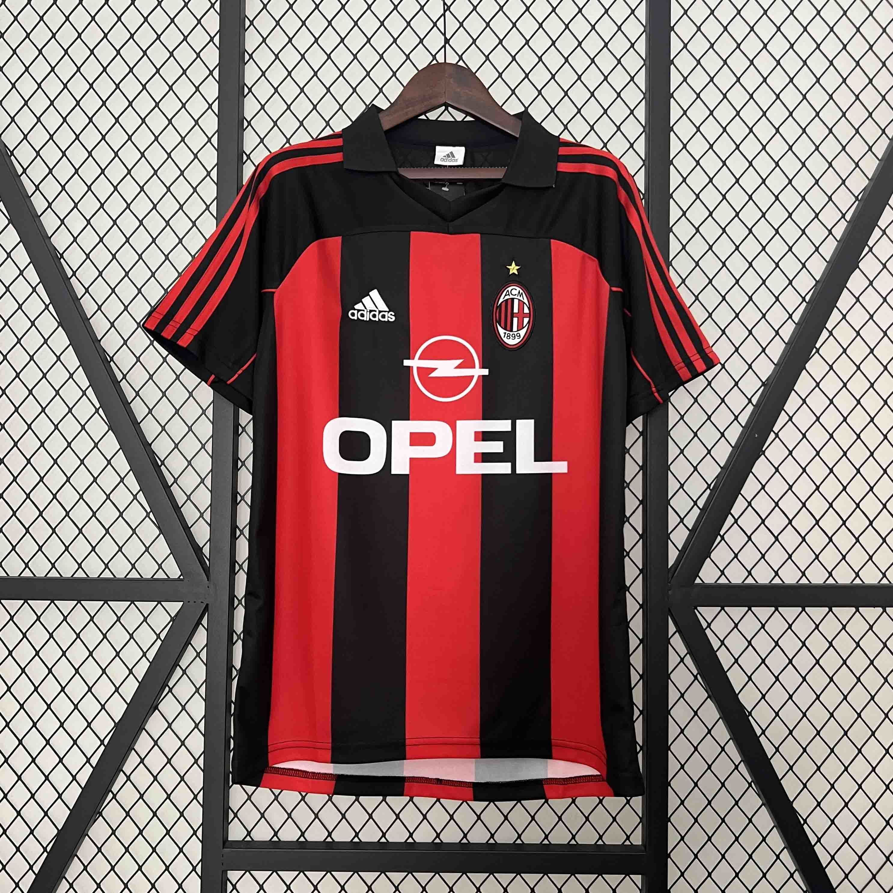 01-02 AC Milan Home Retro Kit Soccer Uniform AAAAJerseys Dropshipping Yupoo