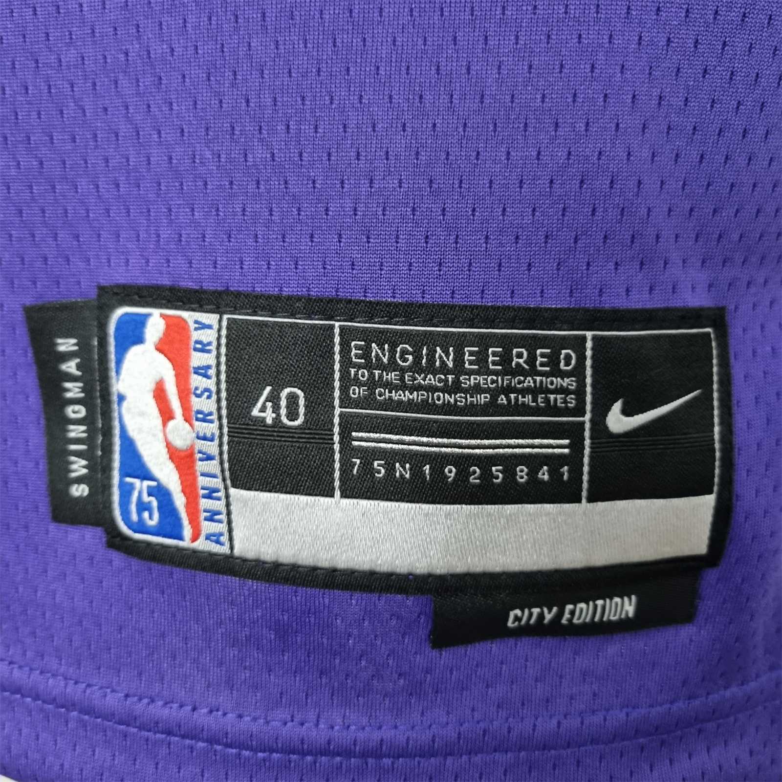 75th Anniversary Booker #1 Phoenix Suns Purple NBA Jersey 7