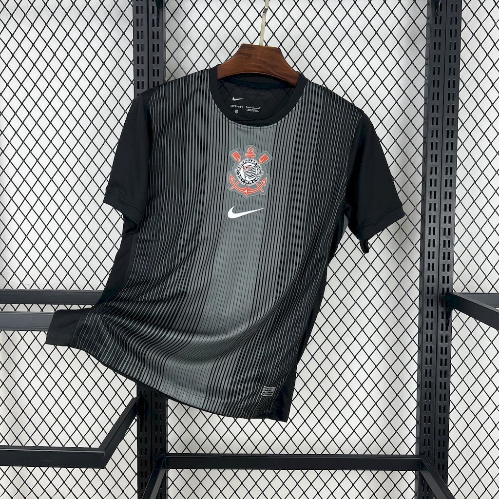 25-26 Corinthians Goalkeeper Black Shirt Soccer Apparels AAAAJersey Supply Yupoo