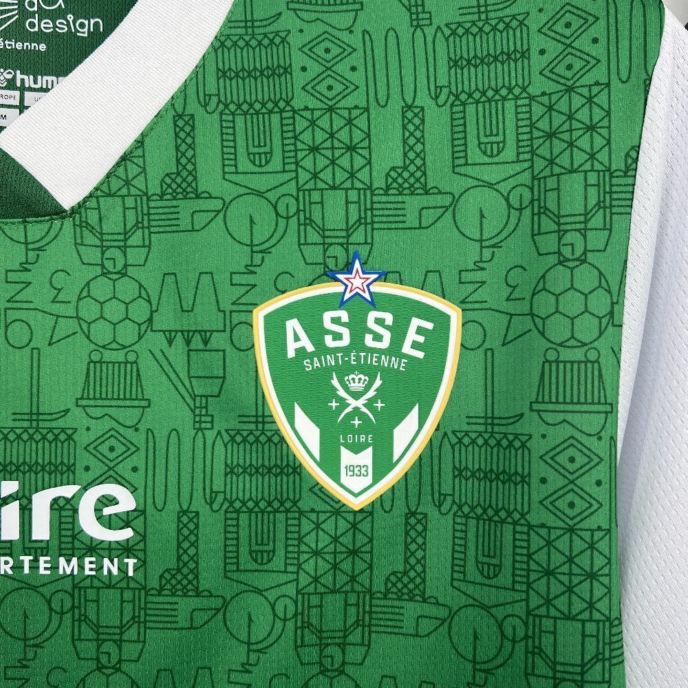 25-26 Saint Etienne Home Kit Football T-Shirt Sport AAAAJersey Supplier Yupoo 5